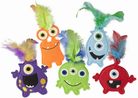 Multipet Monsters w/ Catnip - Assorted Monsters/Colors 6"