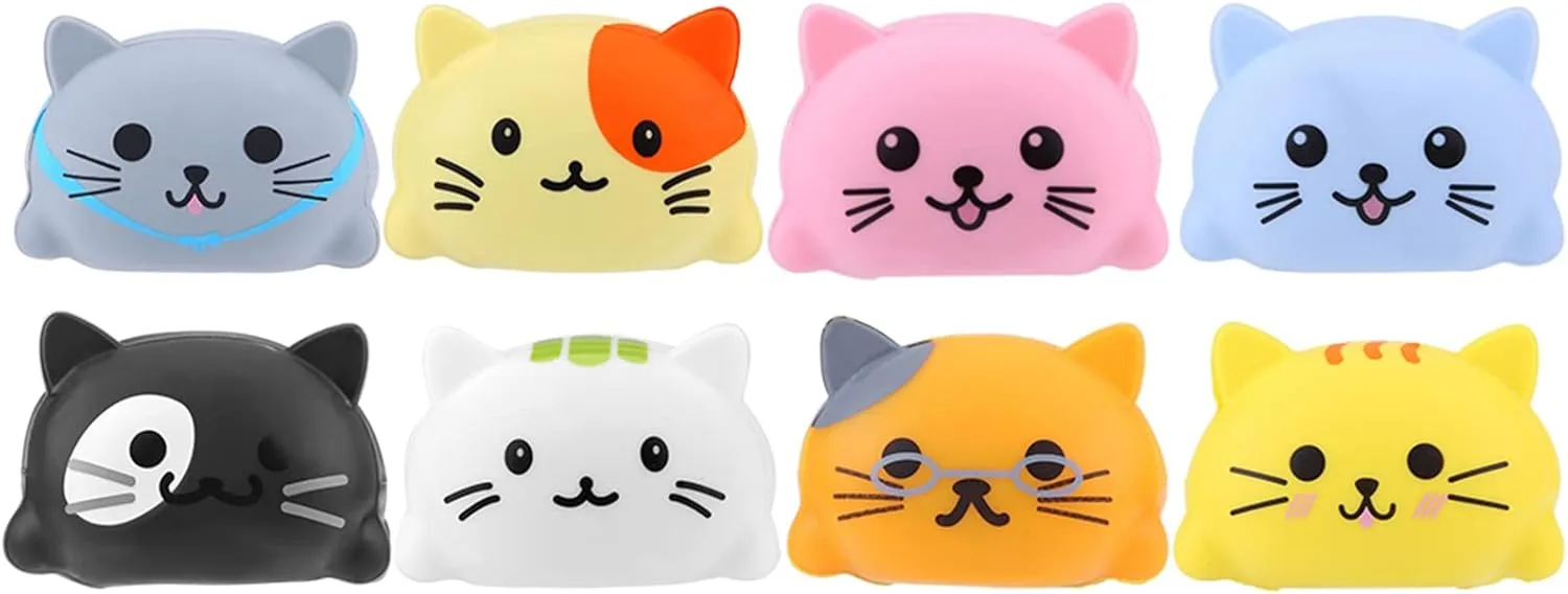 Musical Scale Cat, 8Pcs Music Scale Kittens / Puppies Touch Sensitive Music Piano Learning Funny Toy with Packing Box for Both Children and Adults (Cat)