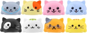 Musical Scale Cat, 8Pcs Music Scale Kittens / Puppies Touch Sensitive Music Piano Learning Funny Toy with Packing Box for Both Children and Adults (Cat)
