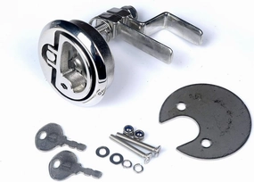 MX Boat Latches 316 Stainless Steel Marine Grade,Marine Latch 2 Inch Deck Flush Pull Hatch Latch, Lift Handle with Locking Style