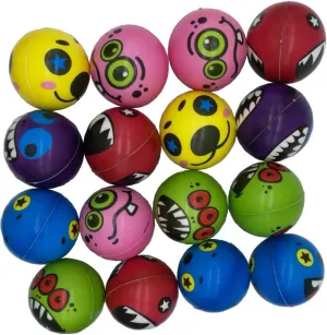Mydio Set of 24 Grimace Stress Balls,Stress Reliver Party Favor,Soft PU Ball, Assorted Colors,Random Pattern,Party Toys,24 Pack