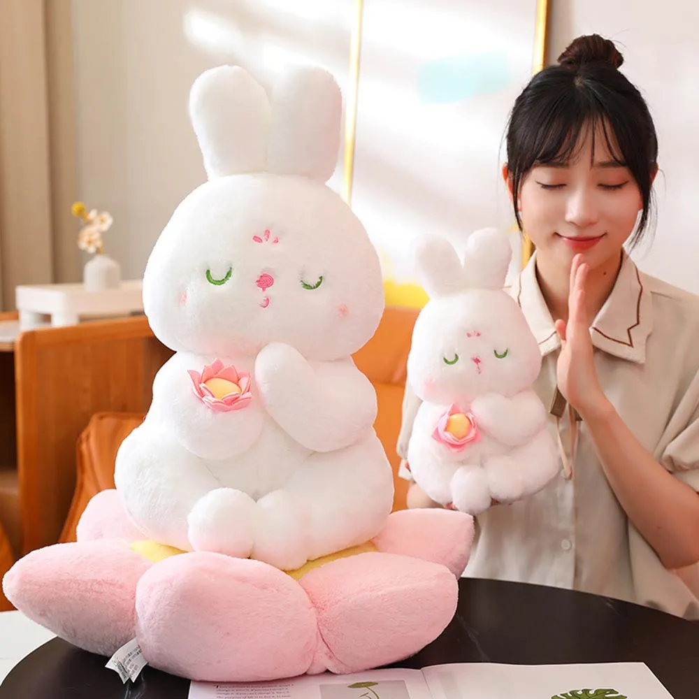 Namaste Lotus Bunny Stuffed Animal Plush