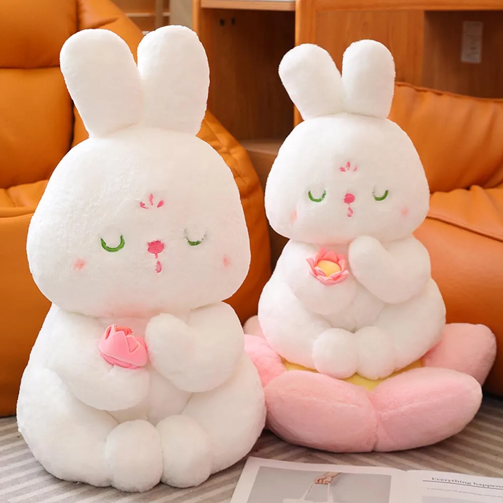 Namaste Lotus Bunny Stuffed Animal Plush