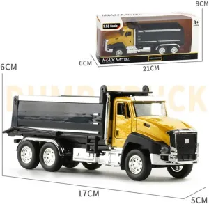 ND 1:50 Alloy Plastic Engineering Truck Dump Truck Model Car Diecast Kids Toy Gift Pull Back