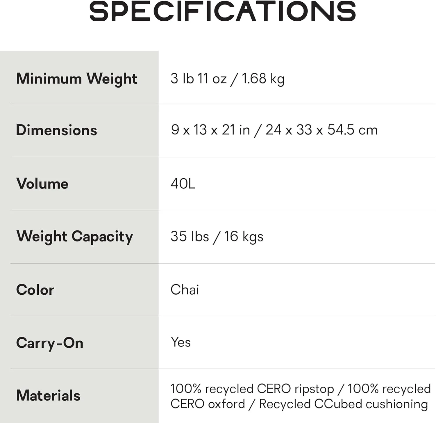 NEMO Equipment Vantage 40L Endless Promise Everyday Adventure Daypack - Chai - 40L