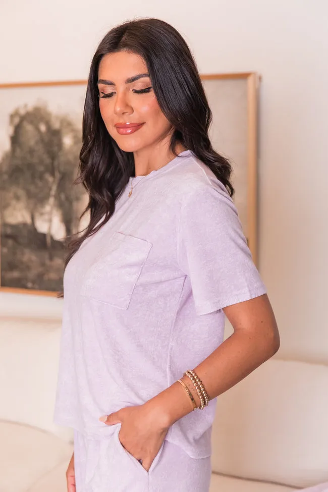 Never Looking Back Lilac Terry Lounge Tee FINAL SALE