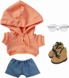 niannyyhouse Loose Solid Hoodie Jeans Glasses Tall Leather Shoes 10cm 15cm 20cm Plush Doll Clothes Soft Stuffed Plush Toy Dress Up Accessories (a10, 15cm)
