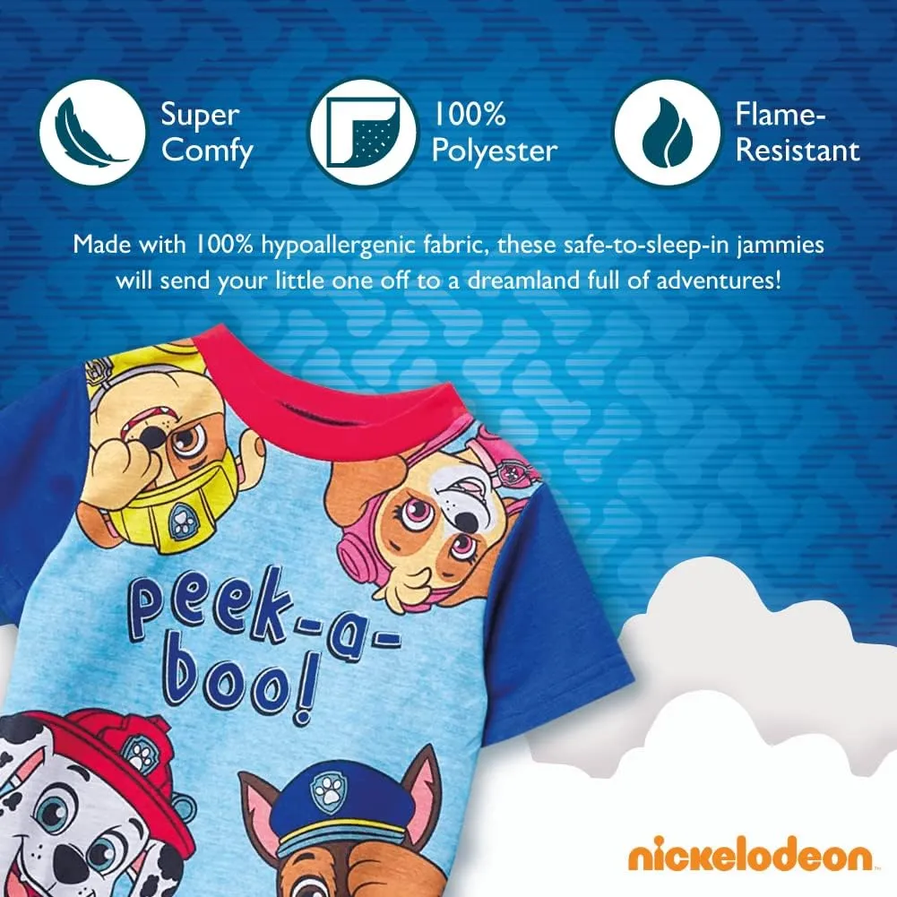 Nickelodeon Boys' Paw Patrol | Baby Shark 2-Piece Loose-fit Pajama Set, Soft & Cute for Kids
