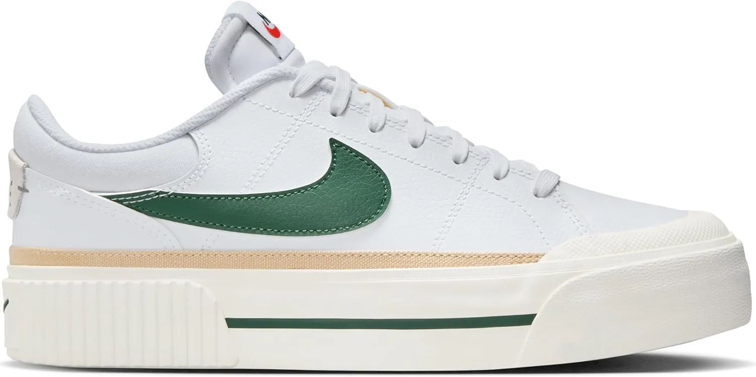 Nike Court Legacy Lift Women's Shoes (DM7590-107, White/Sail/Sesame/Fir)