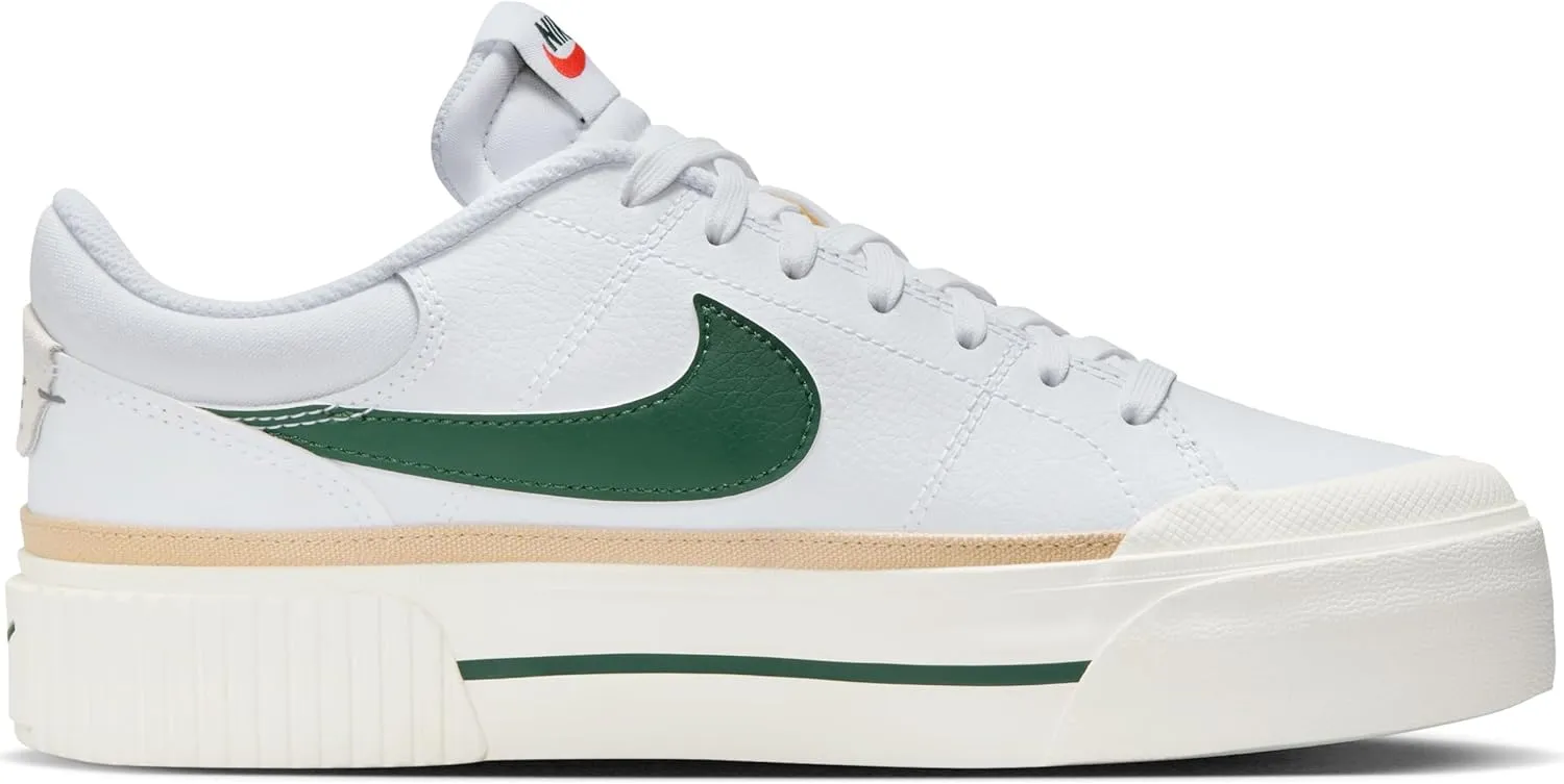 Nike Court Legacy Lift Women's Shoes (DM7590-107, White/Sail/Sesame/Fir)