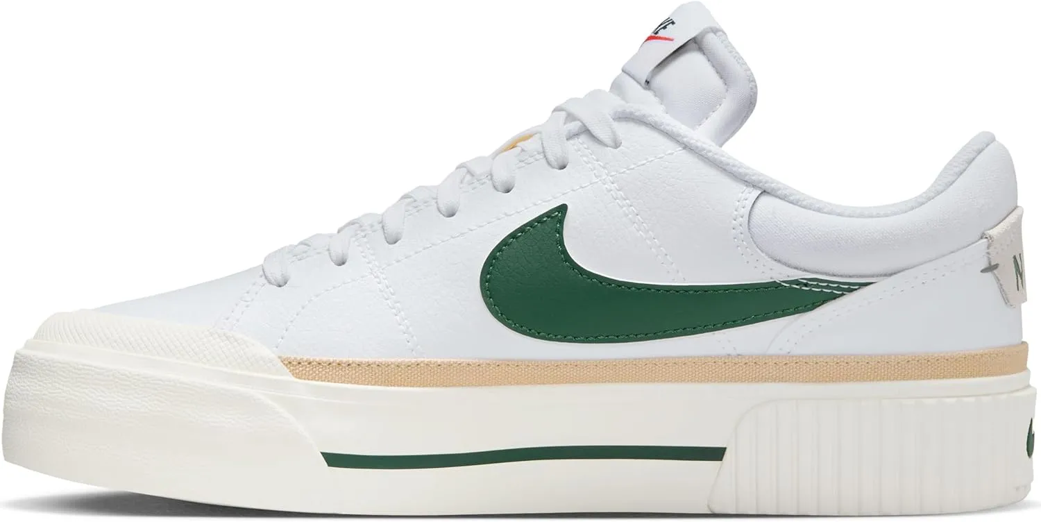 Nike Court Legacy Lift Women's Shoes (DM7590-107, White/Sail/Sesame/Fir)
