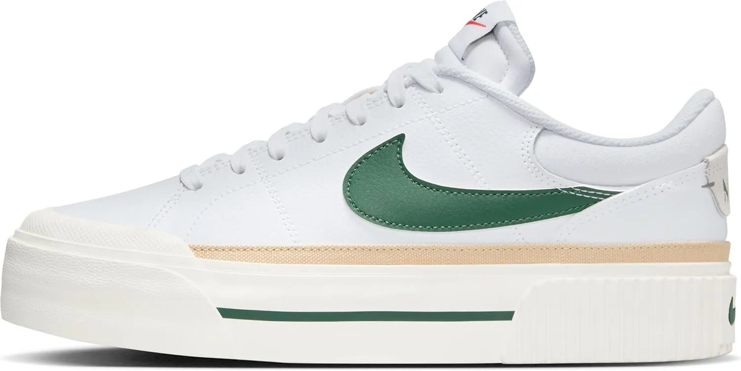 Nike Court Legacy Lift Women's Shoes (DM7590-107, White/Sail/Sesame/Fir)