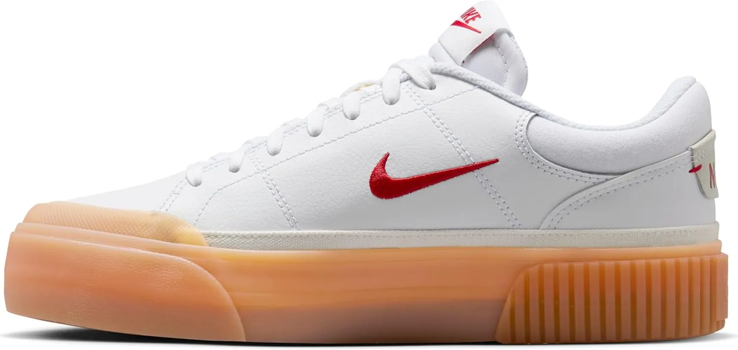 Nike Court Legacy Lift Women's Shoes (FV5526-103, White/Gum Yellow/Sail/University Red)