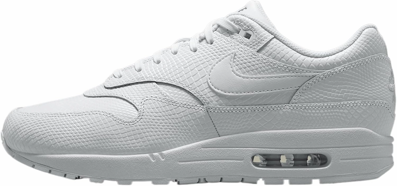Nike Air Max 1 Premium Men's Shoes (HV1211-100, White/White/Pure Platinum/White)
