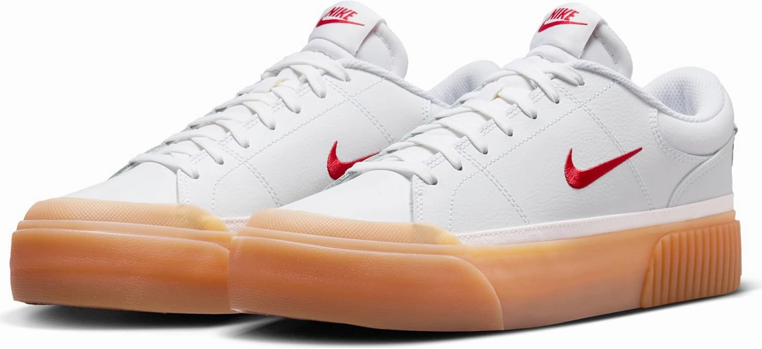 Nike Court Legacy Lift Women's Shoes (FV5526-103, White/Gum Yellow/Sail/University Red)