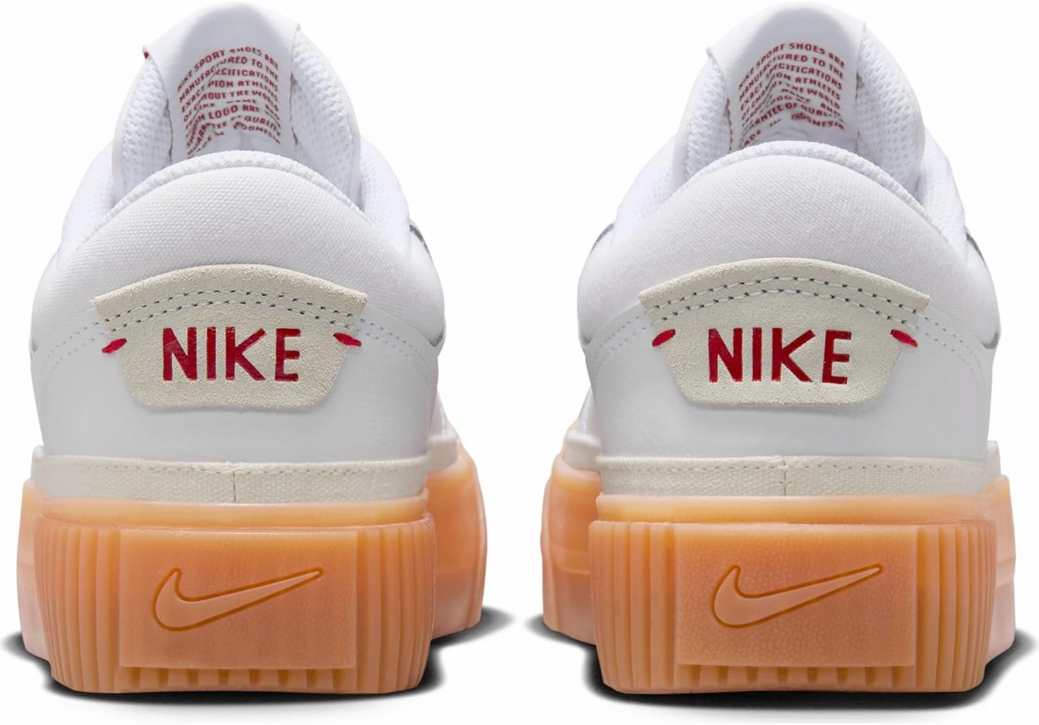Nike Court Legacy Lift Women's Shoes (FV5526-103, White/Gum Yellow/Sail/University Red)