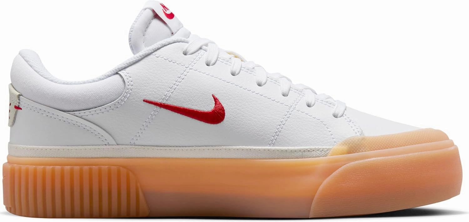 Nike Court Legacy Lift Women's Shoes (FV5526-103, White/Gum Yellow/Sail/University Red)