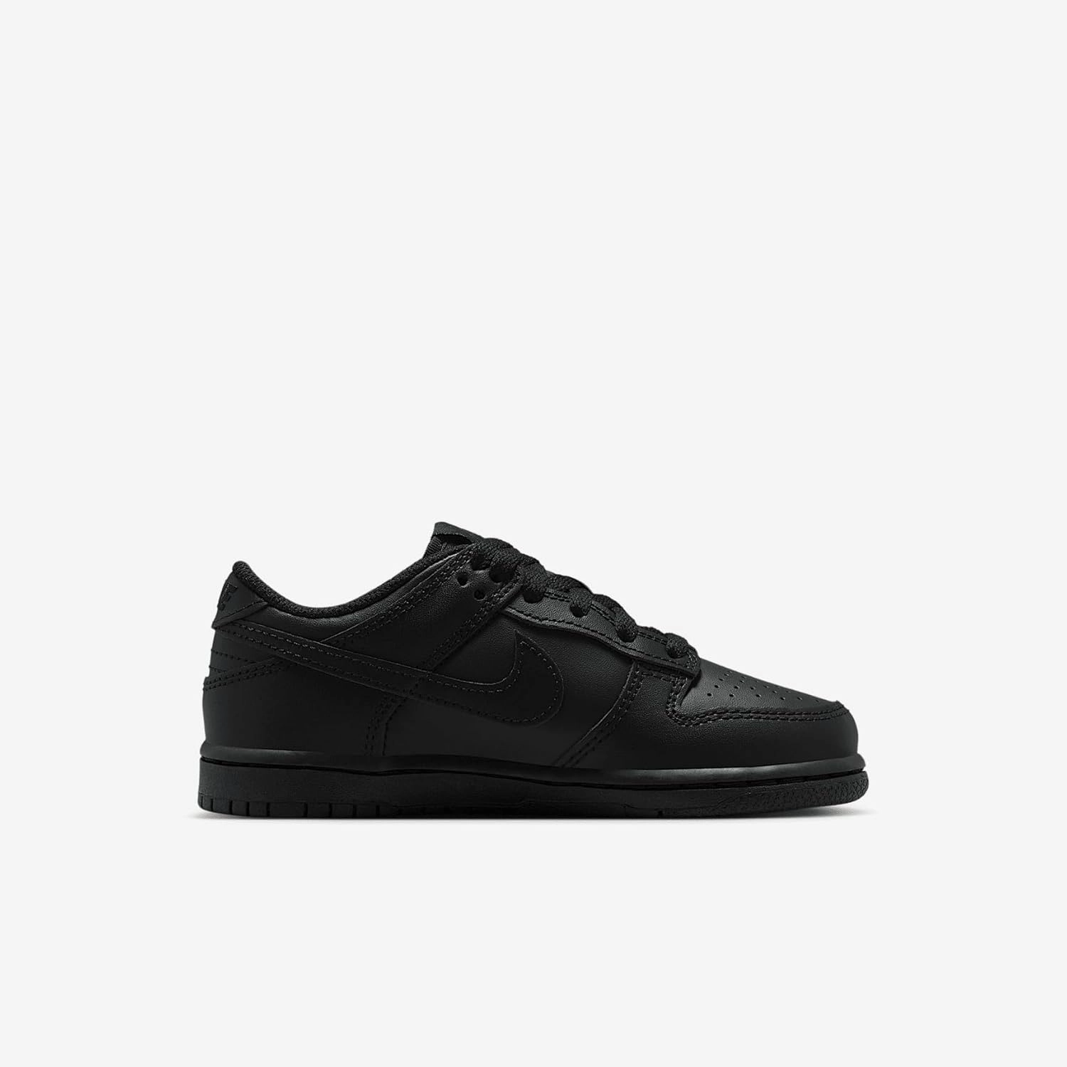 Nike Dunk Low Little Kids' Shoes (FB9108-009, Black/Black/Black)