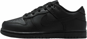 Nike Dunk Low Little Kids' Shoes (FB9108-009, Black/Black/Black)
