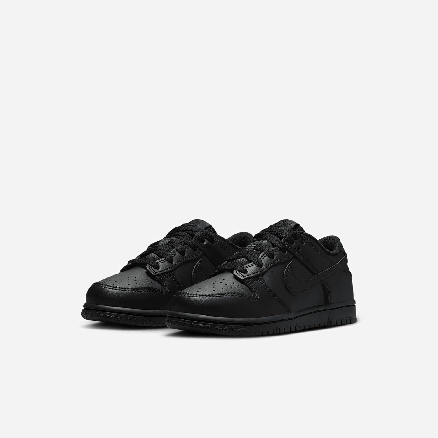 Nike Dunk Low Little Kids' Shoes (FB9108-009, Black/Black/Black)