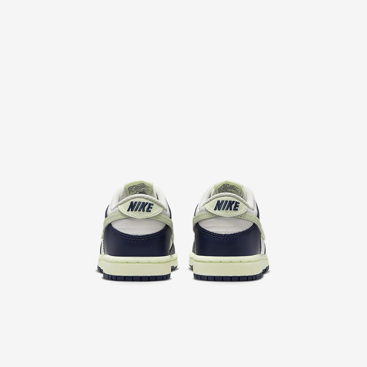 Nike Dunk Low Little Kids' Shoes (FB9108-127, Sail/Midnight Navy/Volt Tint/Volt Tint)