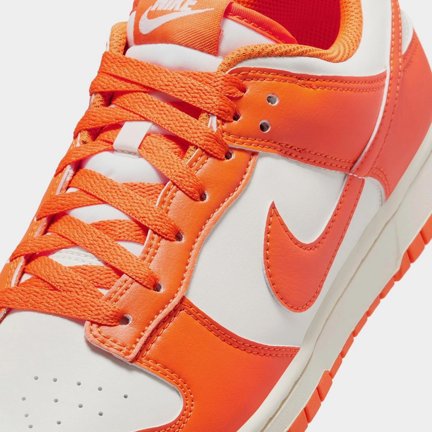 Nike Dunk Low Retro Mens Lifestyle Shoes (Pale Ivory/Safety Orange) (HF5441-106, Beige/Orange)