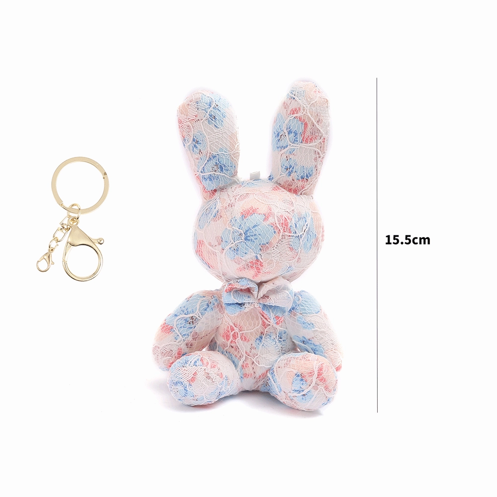 No Face Bunny Plush Keychain