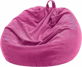 Nobildonna 3 ft Bean Bag Chair Cover (No Filler) 35"×43" Large Stuffed Animal Storage Bean Bag Washable Big Beanbag Chair Cover Premium Corduroy Bean Bag Cover for Adults,Kids,Rose Red 300L