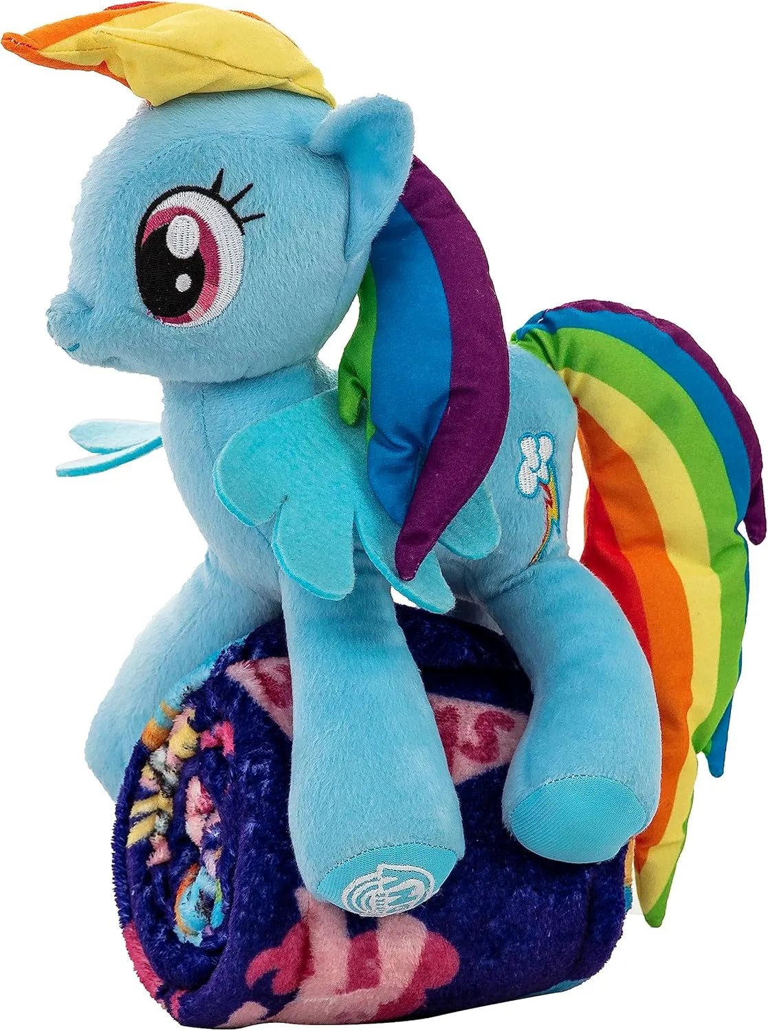 Northwest Character Hugger Pillow & Silk Touch Throw Blanket Set, 40" x 50", My Little Pony - Cute Rainbow Dash