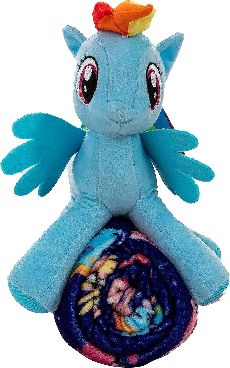 Northwest Character Hugger Pillow & Silk Touch Throw Blanket Set, 40" x 50", My Little Pony - Cute Rainbow Dash