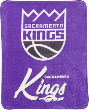 Northwest NBA Sacramento Kings Unisex-Adult Raschel Throw Blanket, 50" x 60", Signature