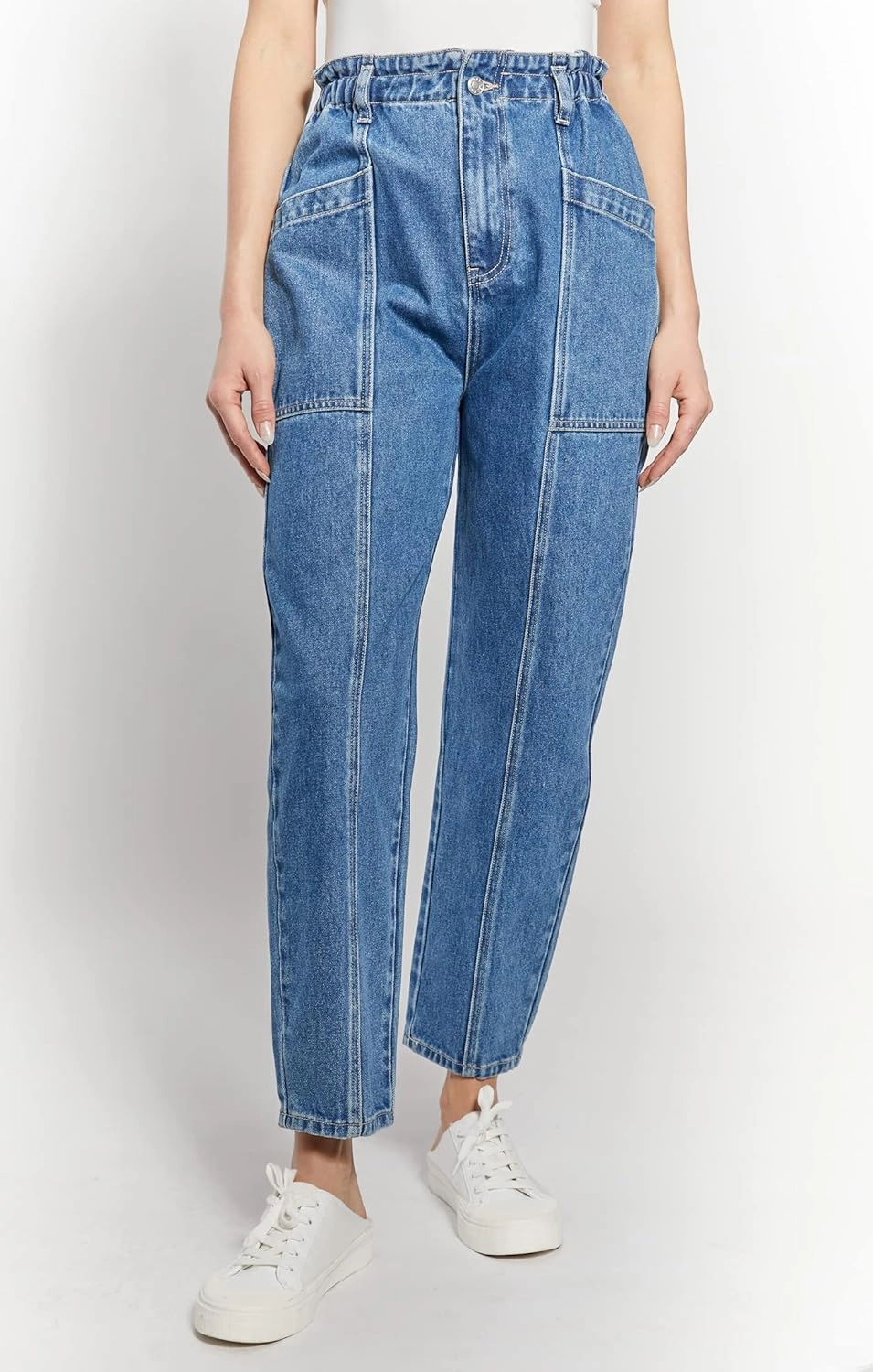 O A T NEW YORK Women's Luxury Clothins Basic High Rise Denim Jeans with Five Pockets, Comfortable & Stylish Pants