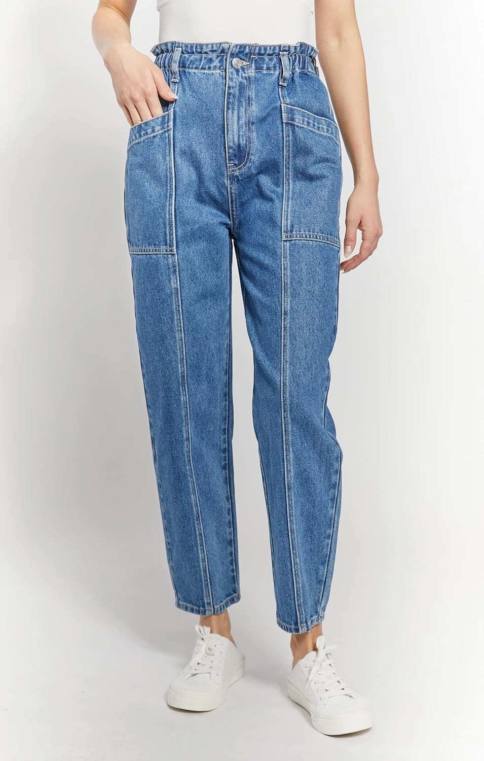 O A T NEW YORK Women's Luxury Clothins Basic High Rise Denim Jeans with Five Pockets, Comfortable & Stylish Pants