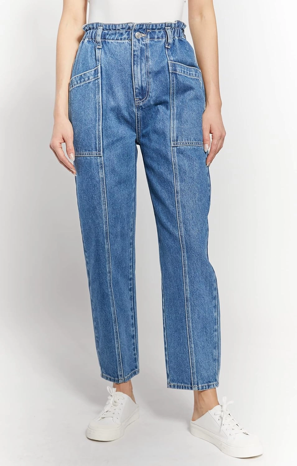 O A T NEW YORK Women's Luxury Clothins Basic High Rise Denim Jeans with Five Pockets, Comfortable & Stylish Pants