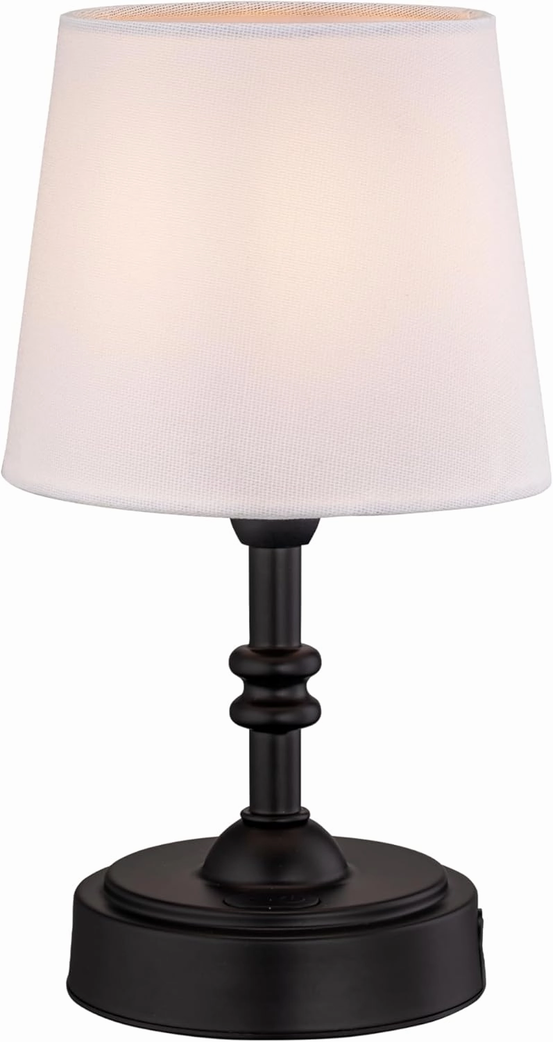 O’Bright Seraph Mini – Cordless LED Table Lamp with Dimmer, Built-in Rechargeable Battery, 3-Level Brightness, Patio Table Lamp, Bedside Night Lamp, Ambient Light for Restaurant, Black