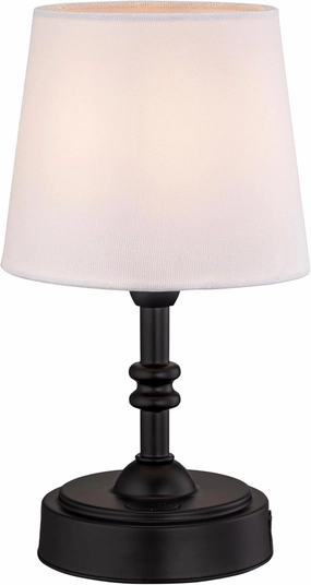 O’Bright Seraph Mini – Cordless LED Table Lamp with Dimmer, Built-in Rechargeable Battery, 3-Level Brightness, Patio Table Lamp, Bedside Night Lamp, Ambient Light for Restaurant, Black
