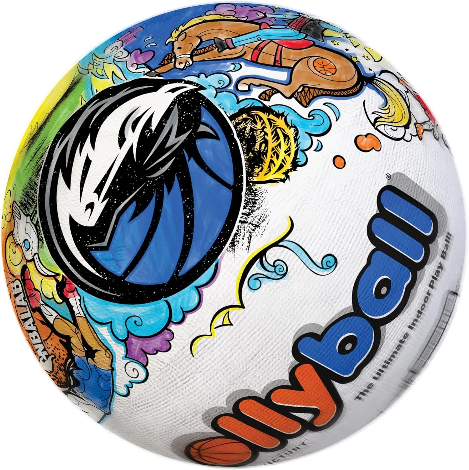 Ollyball Dallas Mavericks NBA Team Edition - Patented Award Winning Colorable Indoor Play Ball