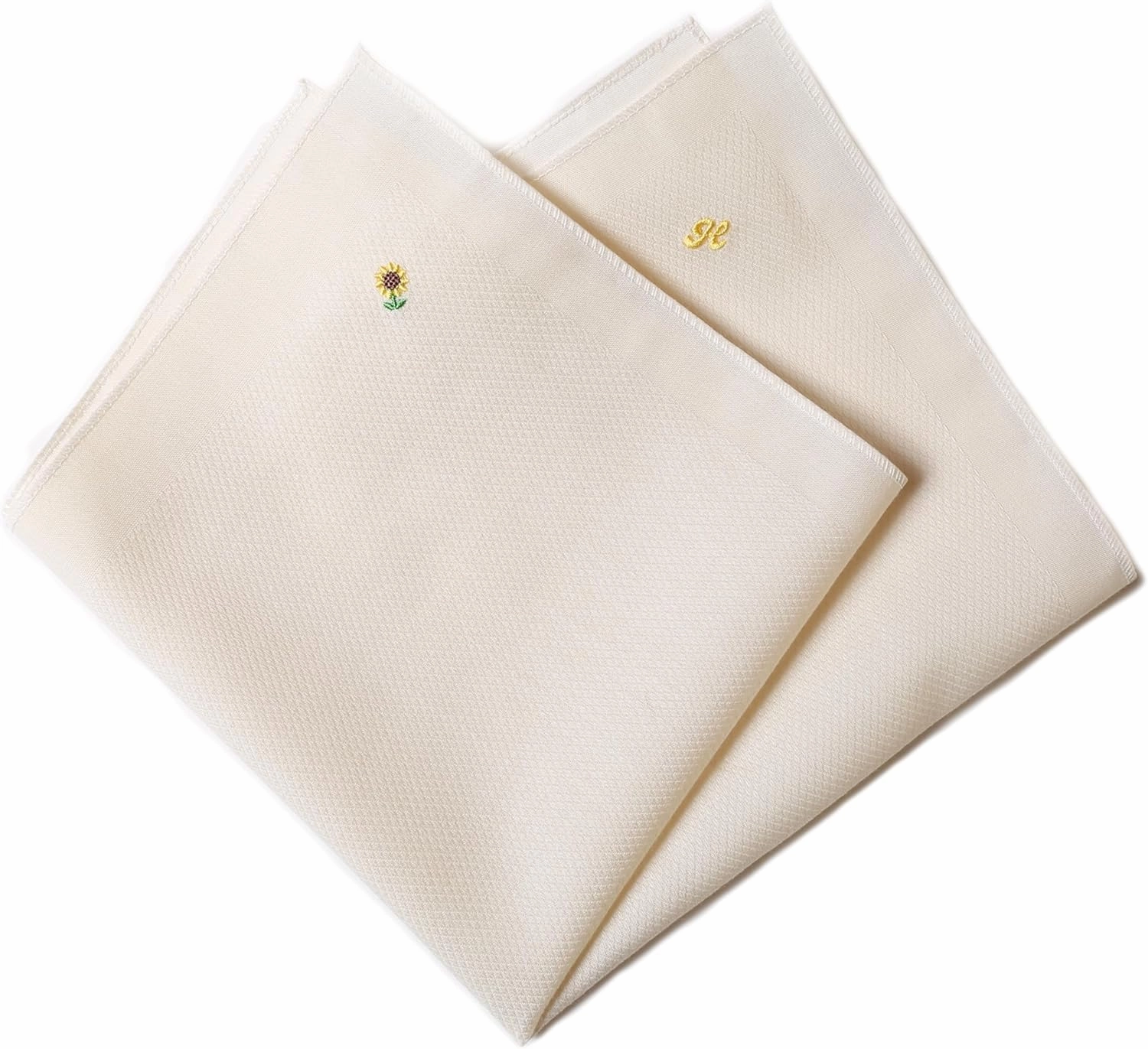 Organic Cotton Handkerchief, Every Hanky Plants a Tree, Embroidered Emoji, Dobby Weave, Made in Korea