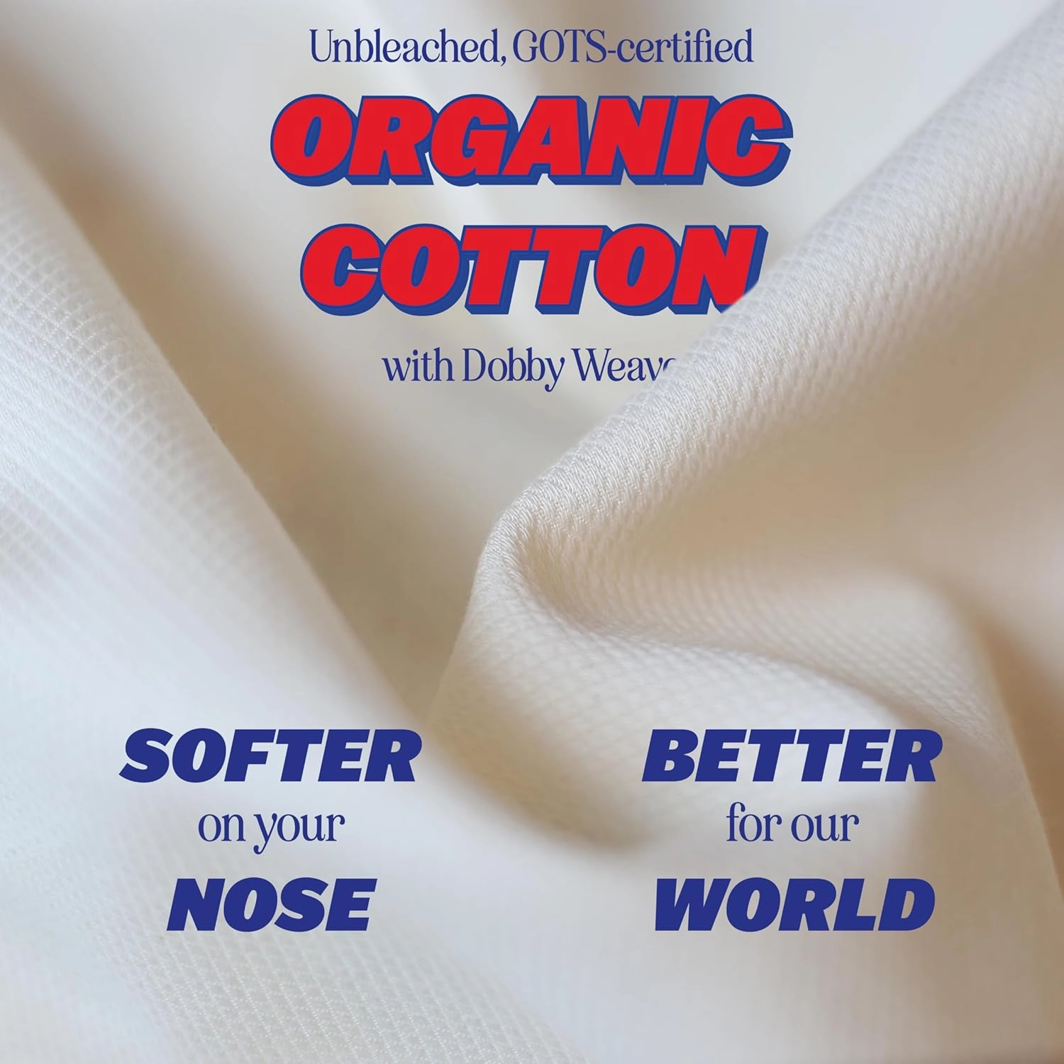 Organic Cotton Handkerchief, Every Hanky Plants a Tree, Embroidered Emoji, Dobby Weave, Made in Korea