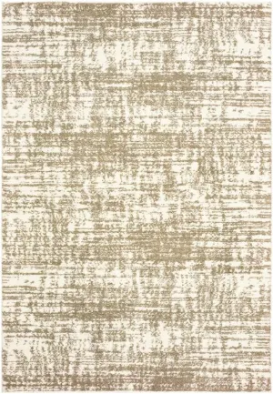 Oriental Weavers Verona Area Rug - 1803J - 3'10" x 5'5" - in Ivory/Taupe - Plush Soft Shag, Modern Style, Stain Resistant, Cushion Feel, Entrway, Bedroom Rug