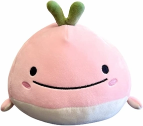 Original 8 Inch Naomi The Whale Pink Squish Plush Pet - Cute Large Squishie Stuffed Animal for Kawaii Room Decor - Super Soft Plushie Pillow Toy
