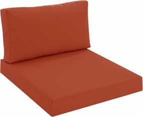Outdoor Chair Cushions for Patio Furniture with Waterproof Detachable Cover, Deep Seat Couch Cushion Replacement and Backrest Pillow Set for Sectional Sofa, 25.6 x 25.6 Inch, Rust