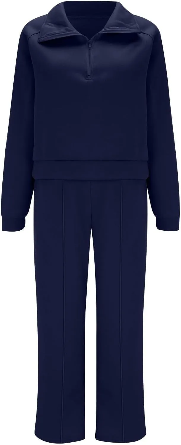Oversized Sweatshirt Sweatpants Tracksuit Fold Over Yoga Pants Matching Workout Sets Casual Outfit Fashion Sweatpants