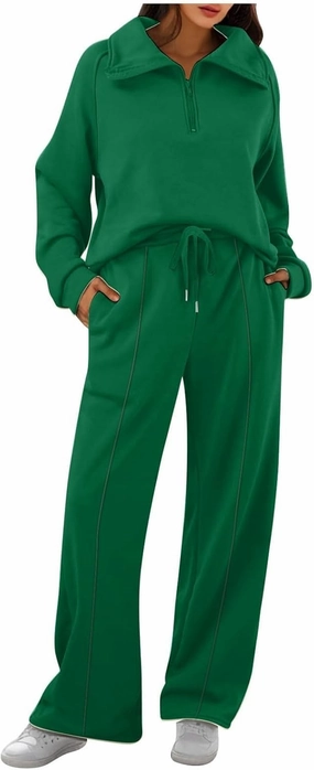Oversized Sweatshirt Sweatpants Tracksuit Fold Over Yoga Pants Matching Workout Sets Casual Outfit Fashion Sweatpants