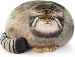Pallas Cat Stuffed Animal, Steppe Cat Plush Cute Plushies for Girls,Kitten Soft Plush Throw Pillow Doll Big Plush Toy Decoration Doll Gift for Kids Boys Body Pillow 45cm/18inch