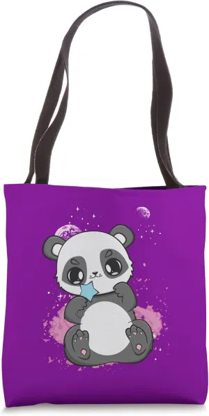 Panda With Baby Toy Rattle Cute Baby Bear Tote Bag