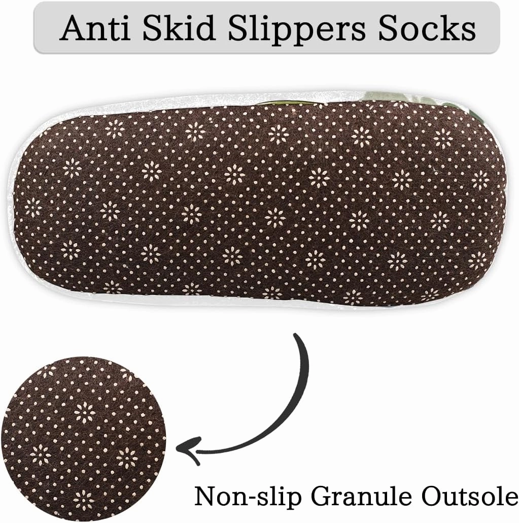 Pardick Fuzzy House Slippers for Women Men, Frog Anti-Slip Fleece Lined Shoes, Home Bedroom Indoor Slippers with Plush Lining, Green Frog Warm Slippers