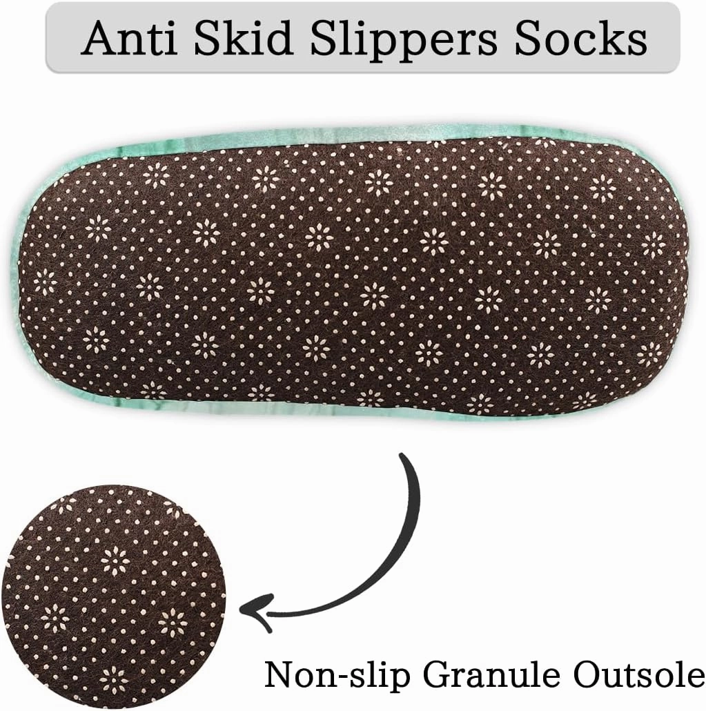 Pardick Fuzzy House Slippers for Women Men, Green Stripes Texture Anti-Slip Fleece Lined Shoes, Home Bedroom Indoor Slippers with Plush Lining, Gradient Warm Slippers