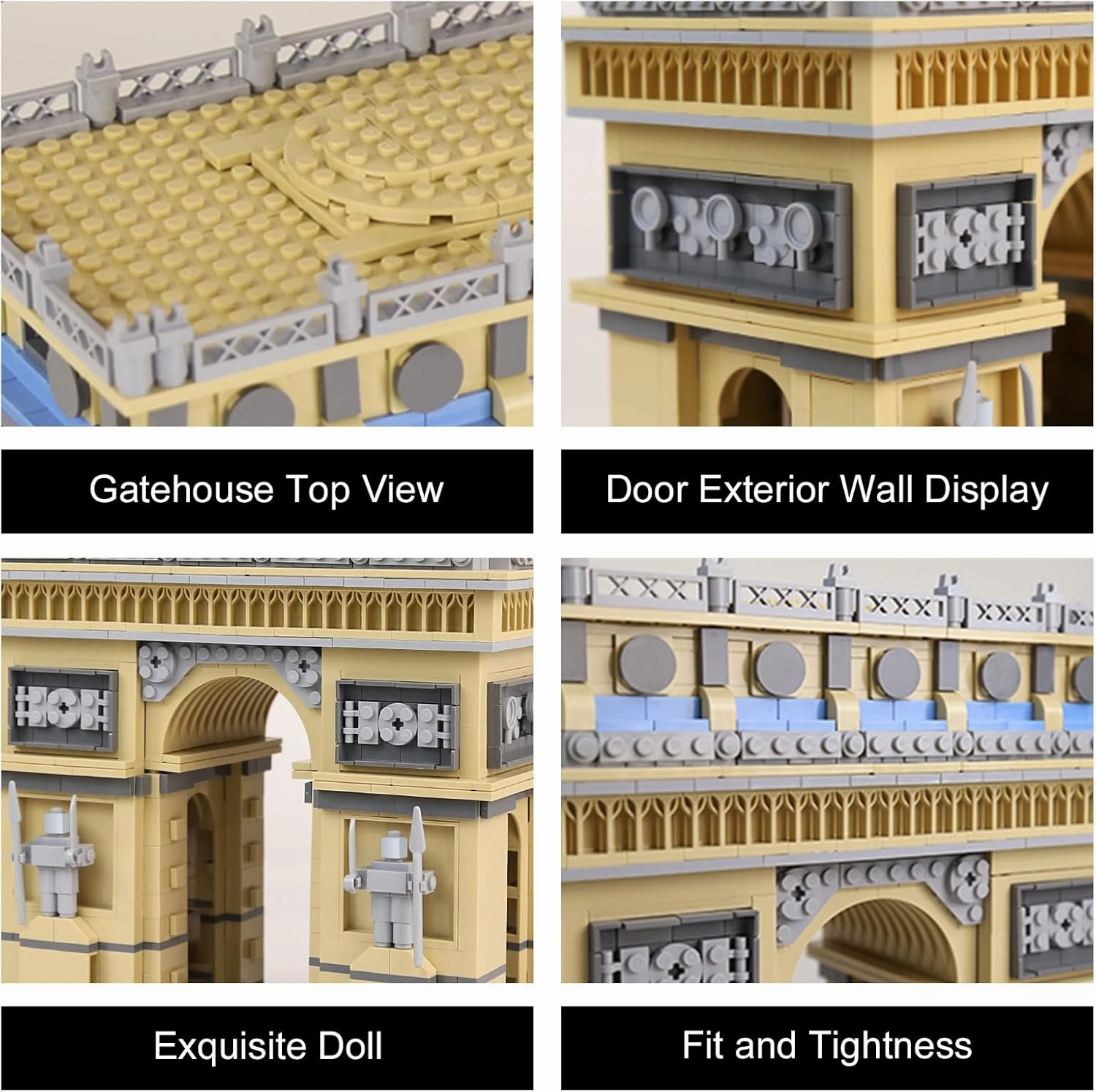 Paris Arc De Triomphe Building Blocks Set, Regular Size Brick World History Architectural Model Educational Toy, Landmark Construction Collection for Kids and Adults, Birthday Gift, 1399 PCS