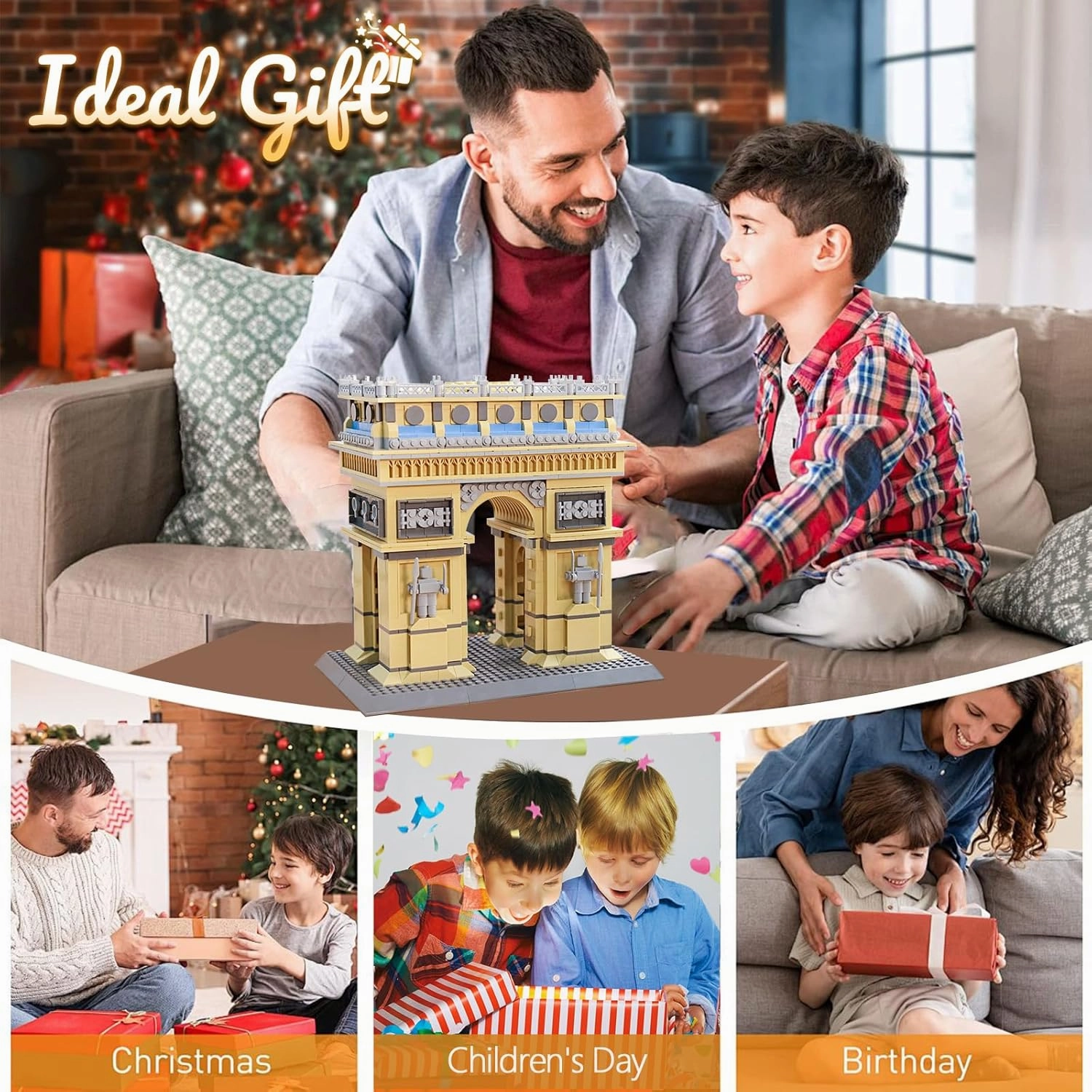 Paris Arc De Triomphe Building Blocks Set, Regular Size Brick World History Architectural Model Educational Toy, Landmark Construction Collection for Kids and Adults, Birthday Gift, 1399 PCS